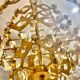 Brutalist Palwa crystal and gilt chandelier, 1960s