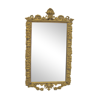 Antique bronze mirror 57x33cm