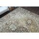 1960s Vintage Persian Handmade Wool Cotton Light Brown Area Rug 283x374
