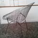 Diamond design chromed metal Chair Harry Bertoia Knoll early 1970s edition