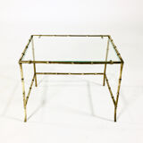 Golden bronze side table, Maison Baguès 1950