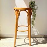 Bentwood and canework bar stool, 1950s