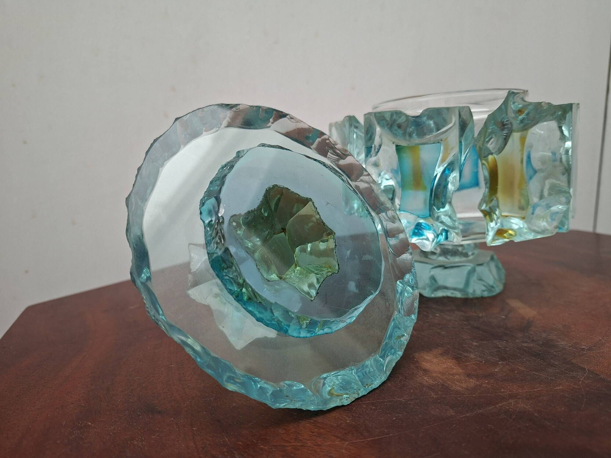 Bonbonnière en verre de sable