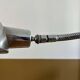 Adjustable desk lamp, chromed metal, France 1940