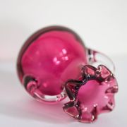 Mini vintage pink vase with frill, Europe, 1960s