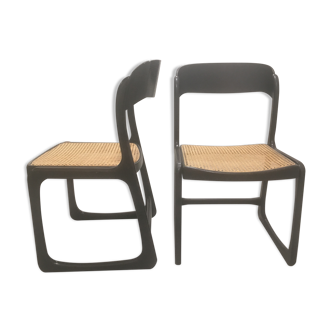 Pair of chairs Baumann wood black