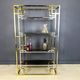 Vintage Italian brass and chrome wall unit, 1970s