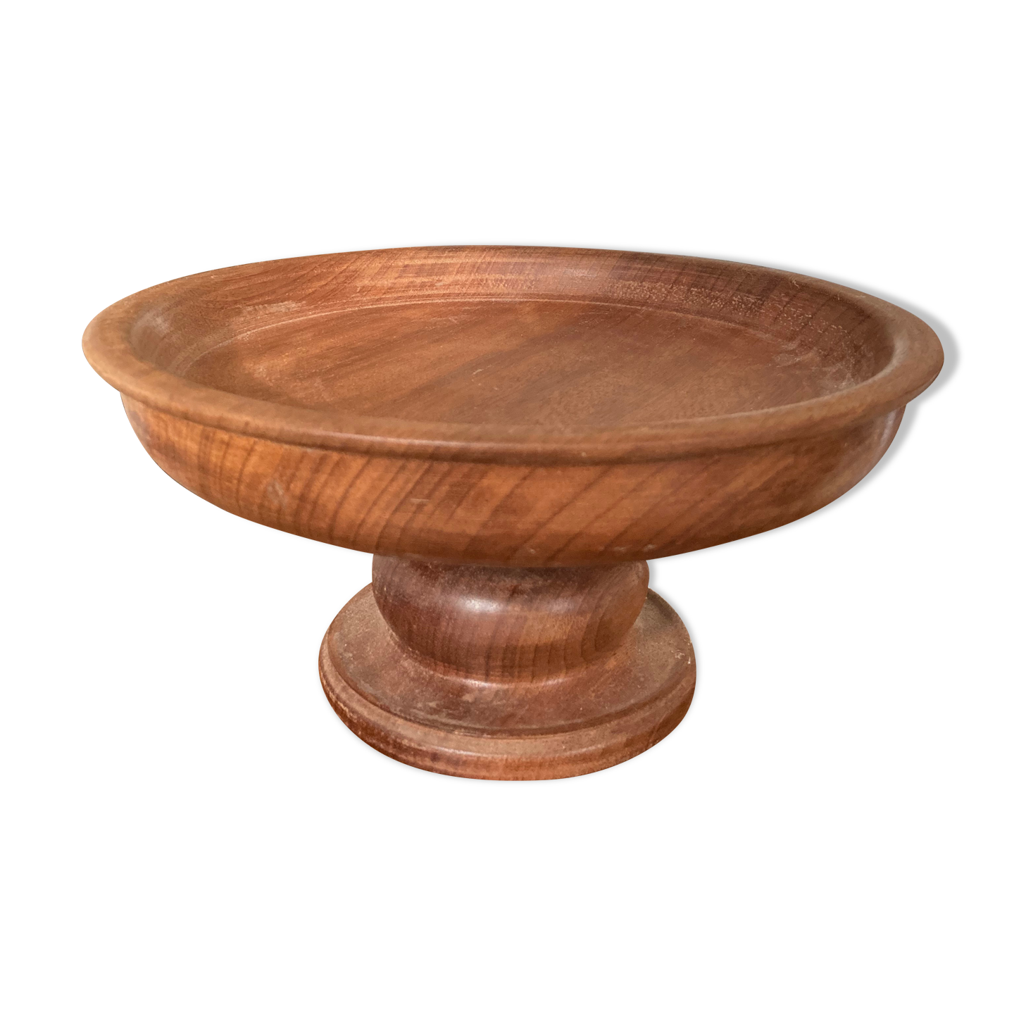 Compotier in solid turned wood 1970