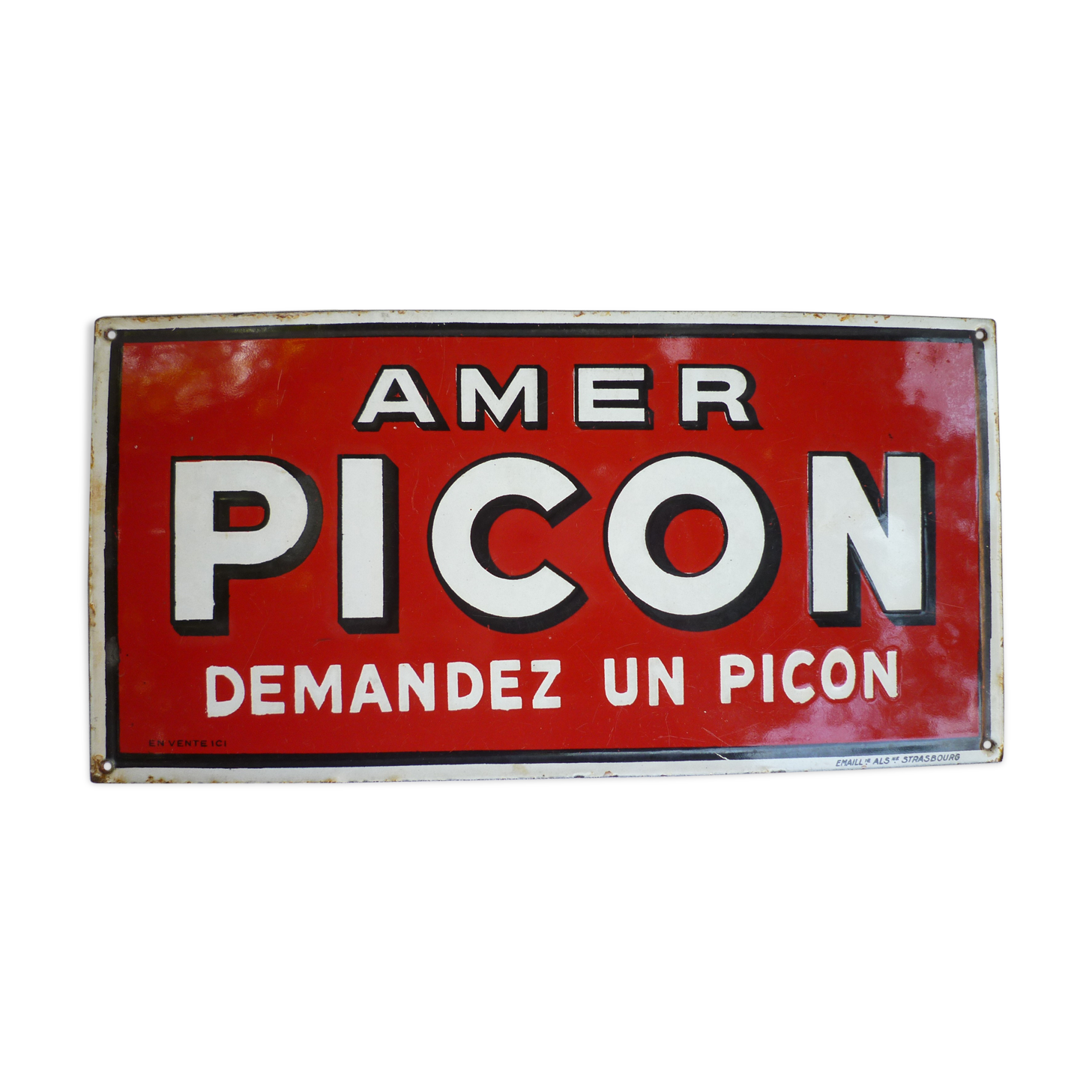 Picon enamel plate