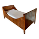 Antique Louis Philippe style sleigh bed in solid mahogany