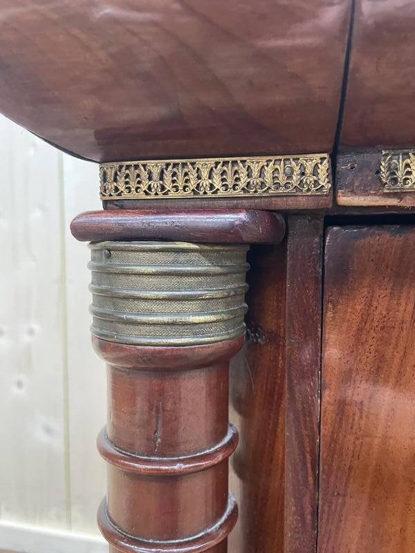 Commode époque Empire acajou marbre carrare