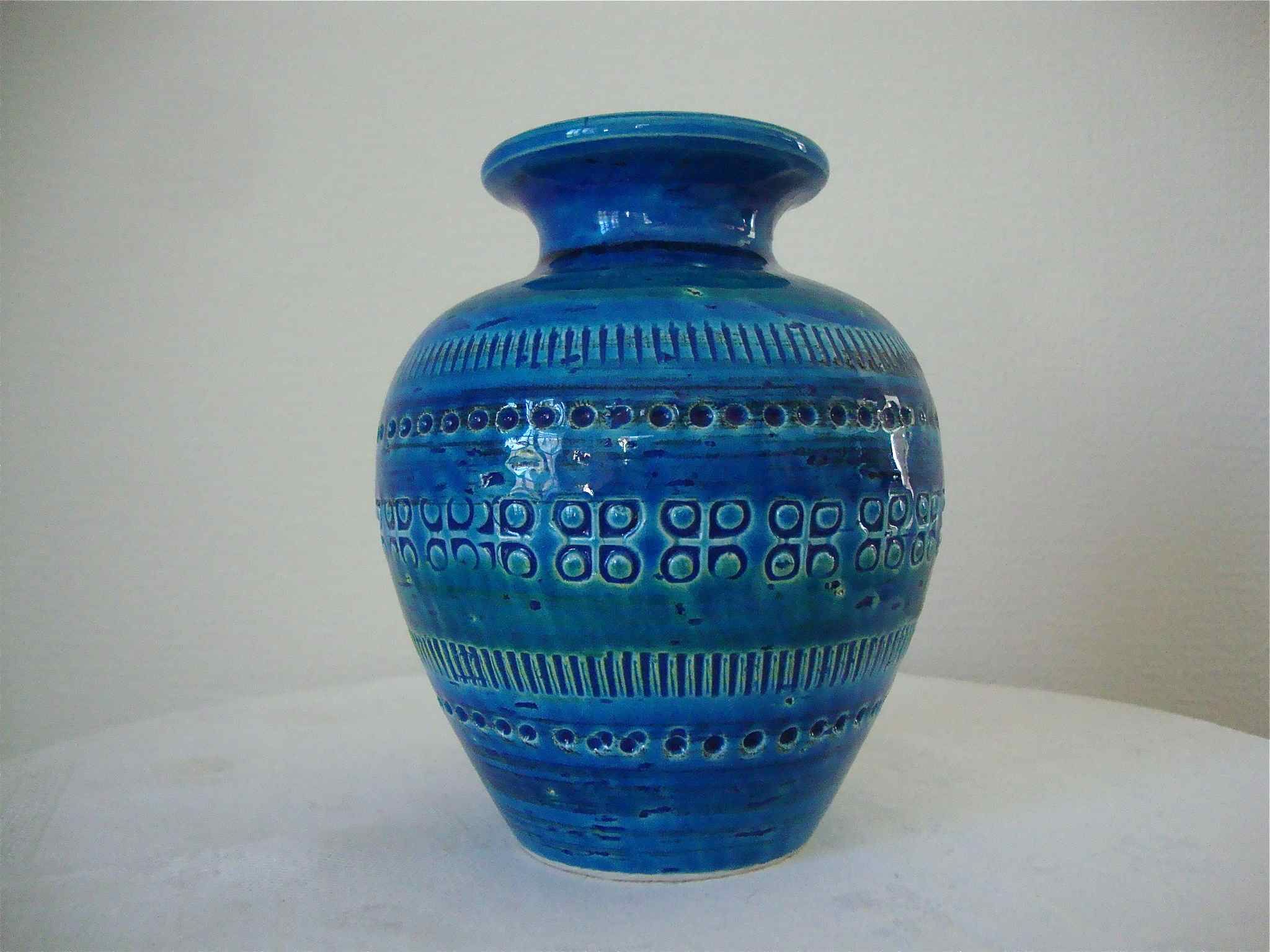 Vase Aldo Londi Rimini blu