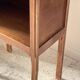 Vintage wood and white bedside table