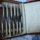 Laufert 12-piece dessert or cheese knife set with silver ferrule