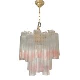 Venini-Style Murano Glass Tronchi Chandelier