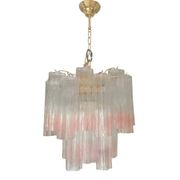 Venini-Style Murano Glass Tronchi Chandelier