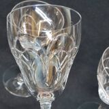 10 anciens verres a eau en cristal taillé art déco saint louis / baccarat