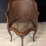 Caned Office Chair, Called "Cabinet Chair", Louis XV Style