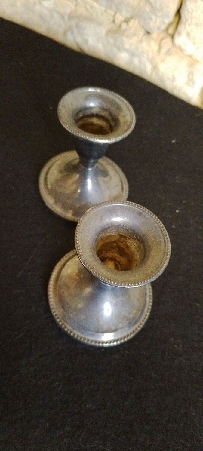 Vintage silver candlesticks