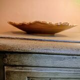 Plate barbotine vine leaf