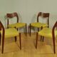 4 Scandinavian chairs by Niels O. Møller 1960 Denmark