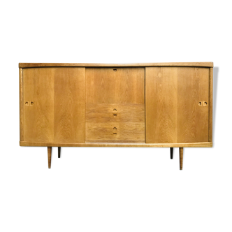 Danish mid-century oak highboard by H.W. Klein for Bramin, 1960s