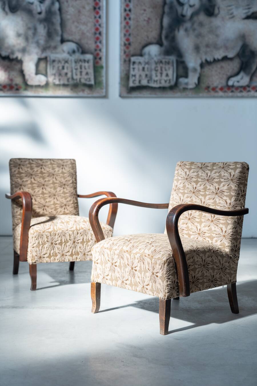 Set of Two Art Deco Armchairs – 1940s/1950s