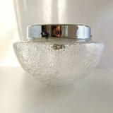 Blown glass globe ceiling lamp