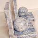 Blue marble bookend. Spain, 1970s.