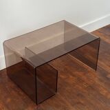 Smoked plexiglass coffee table