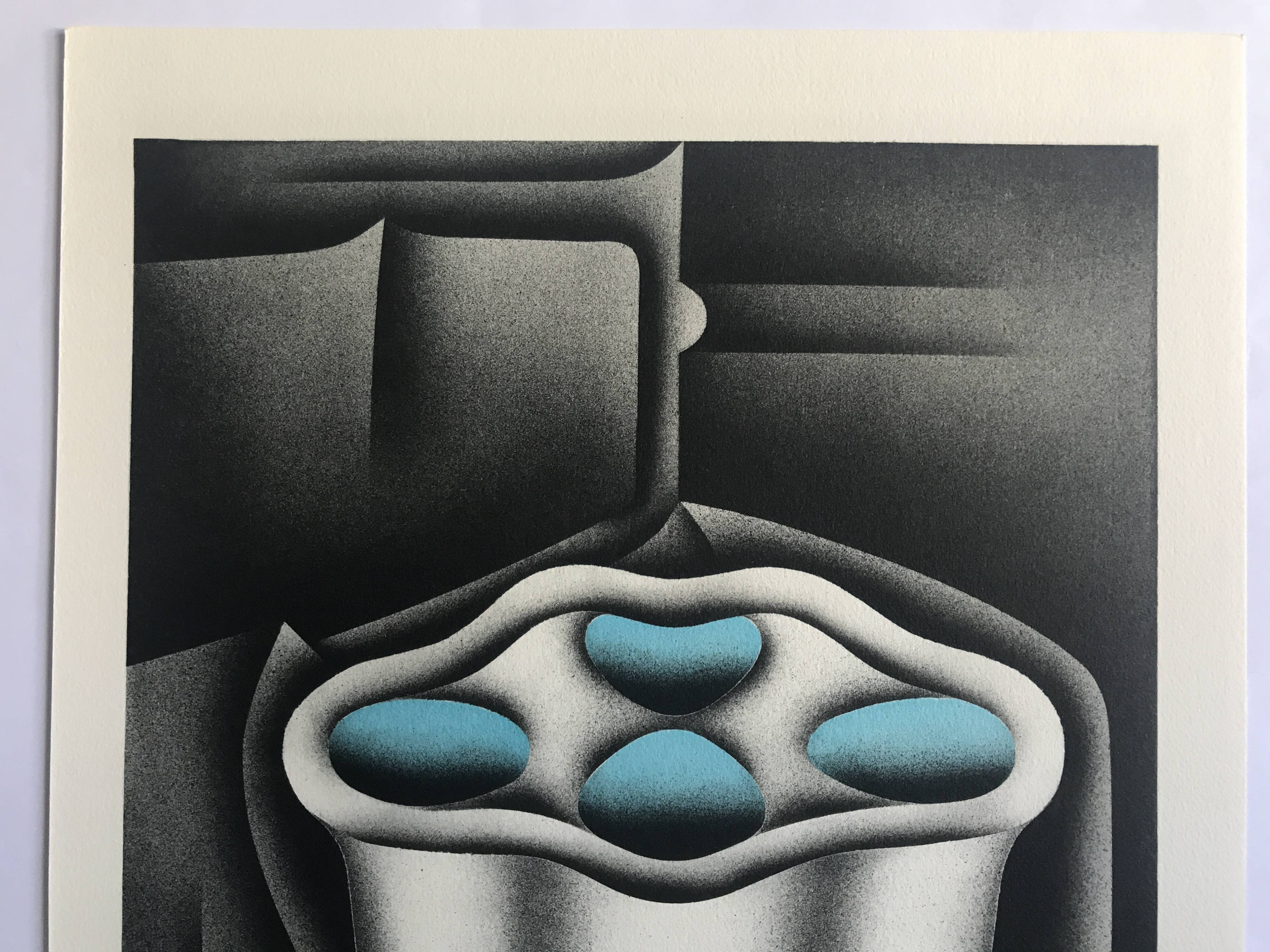 Set of 4 original lithographs by Jacques Poli, 1978. The Fire x 4.