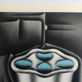 Set of 4 original lithographs by Jacques Poli, 1978. The Fire x 4.