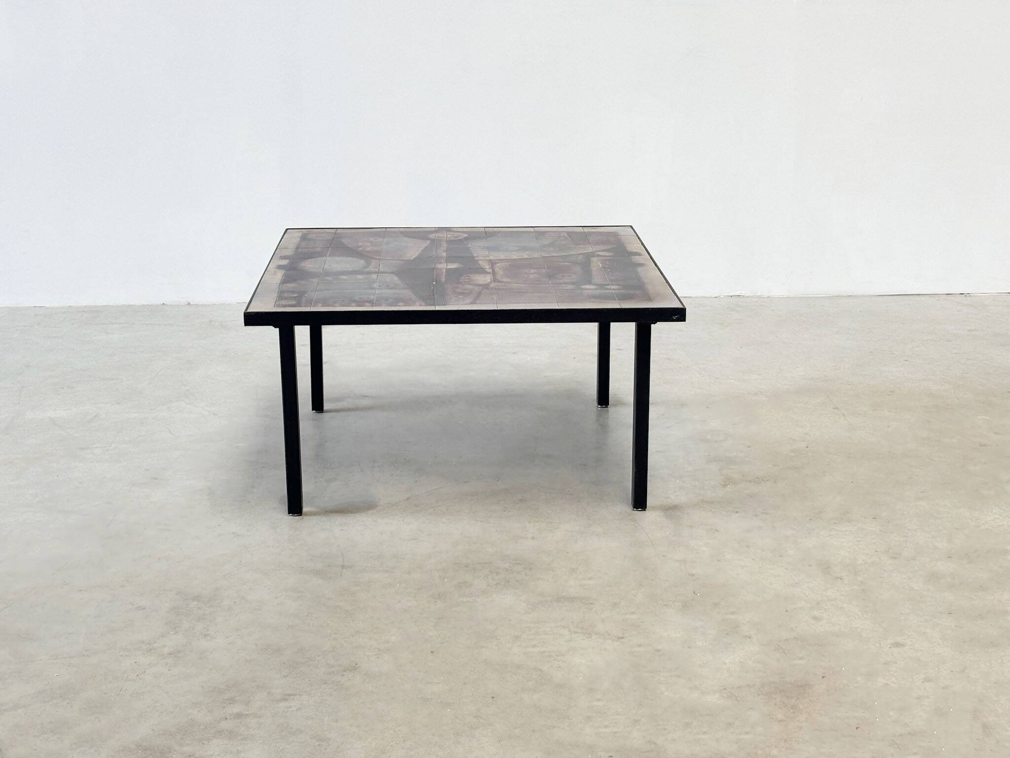 Belgian ceramic coffee table by Yves Rhayé