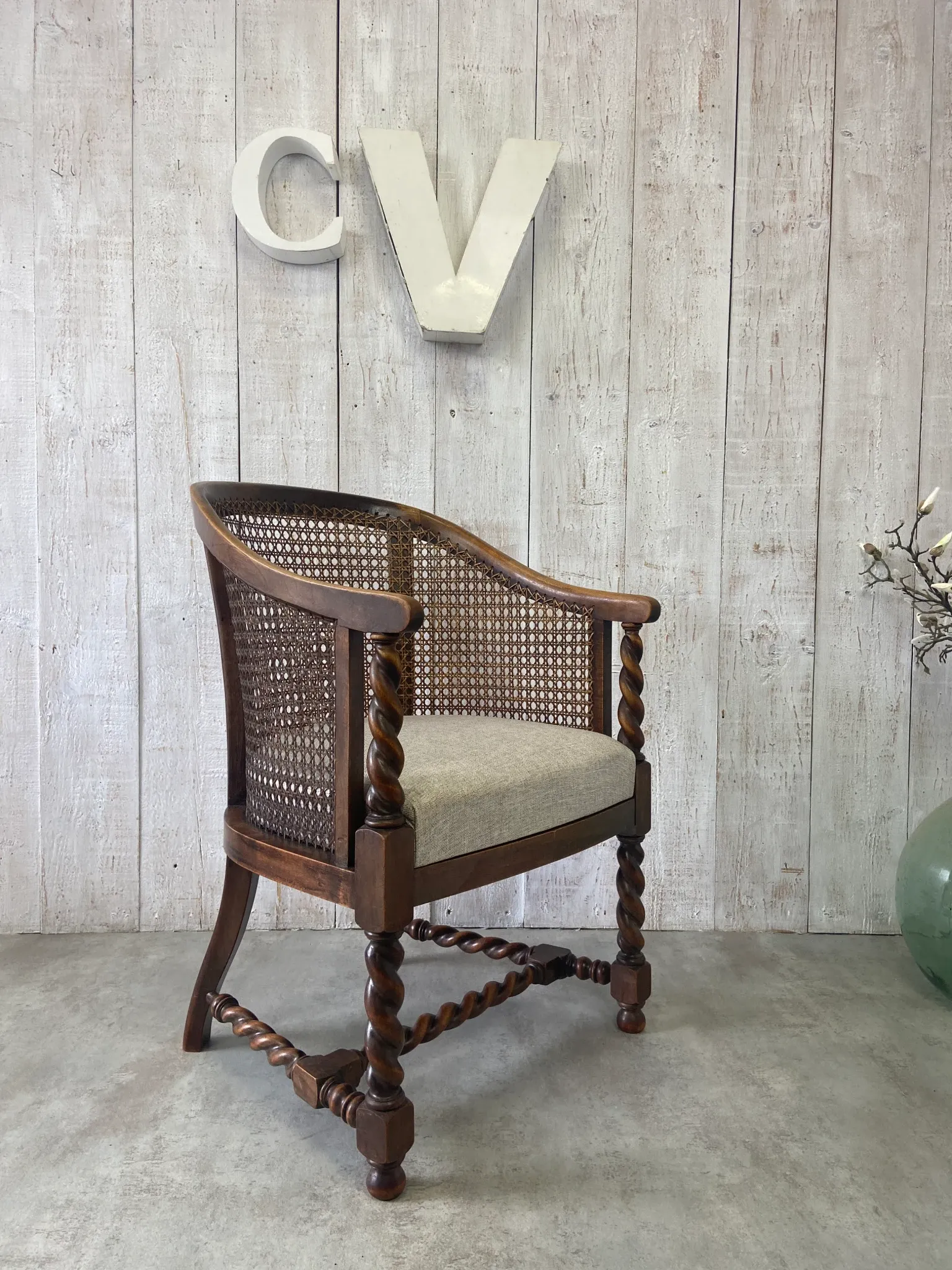 Chair with cane work