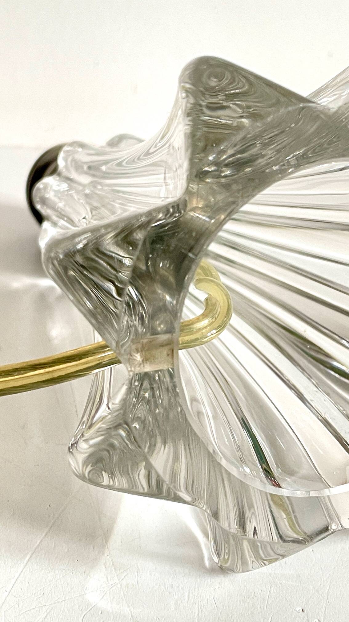 Art deco crystal star lamp base