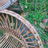 Suite of 4 vintage basket armchairs 1960