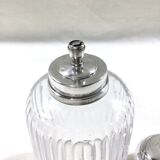 Crystal and silver toilet bottle Saglier Frères