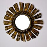 Sun mirror in gilded wood early twentieth century 40cm