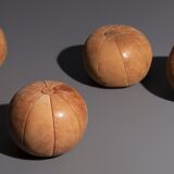 Vintage medicine balloon in dark brown leather, 2 Kg