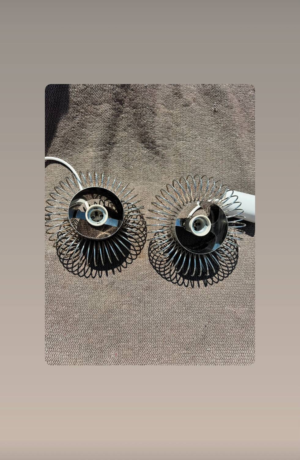 Pair of 70's Andrea Lazzari pendant lights for Morosini