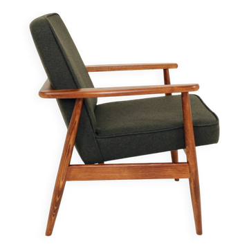Fauteuil moderne en laine vert olive profond par M.Zielinski