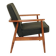Modern living room chair deep olive green wool by M.Zielinski