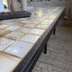 Dining table tiled 1950 dlg Capron