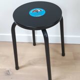 Renovated school stool with vinyl