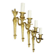 Set of 4 Louis XVI style 1-light wall lights from the 19th century - gilded bronze