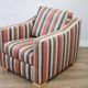 Vintage Van Maanen Cubic Club Armchair – Colorful Striped Fabric – Premium