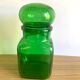 Vintage green glass jar 1970