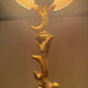 Lampe de table à deux bras en bronze doré par Georges Mathias for Fond
