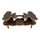 Table basse à étagères rétro vintage des années 60 / Support de plante en Formica