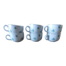 Coffee cups blue floral pattern